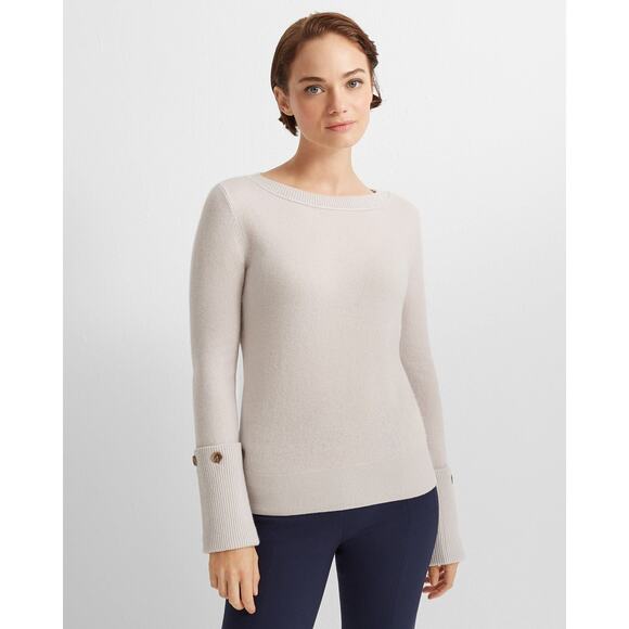 CLUB MONACO -NwoT- Cashmere Button Cuff Sweater Minimalist Chic Cozy | XS - Picture 1 of 12